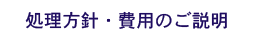 処理方針・費用のご説明